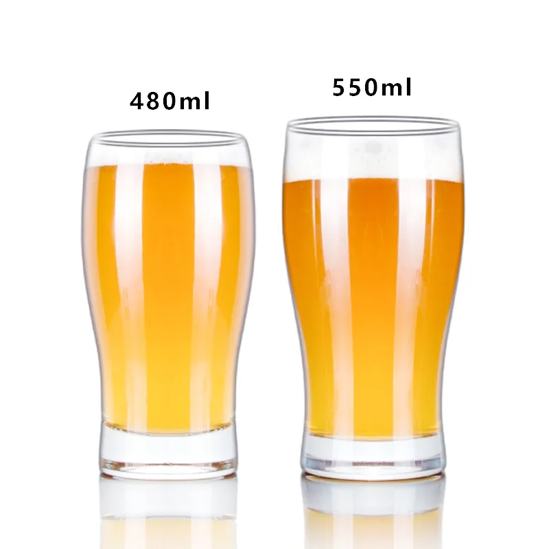 Free sample 20oz promotion thick bottom tulip imperial beer glasses nonic pint glass custom beer glass