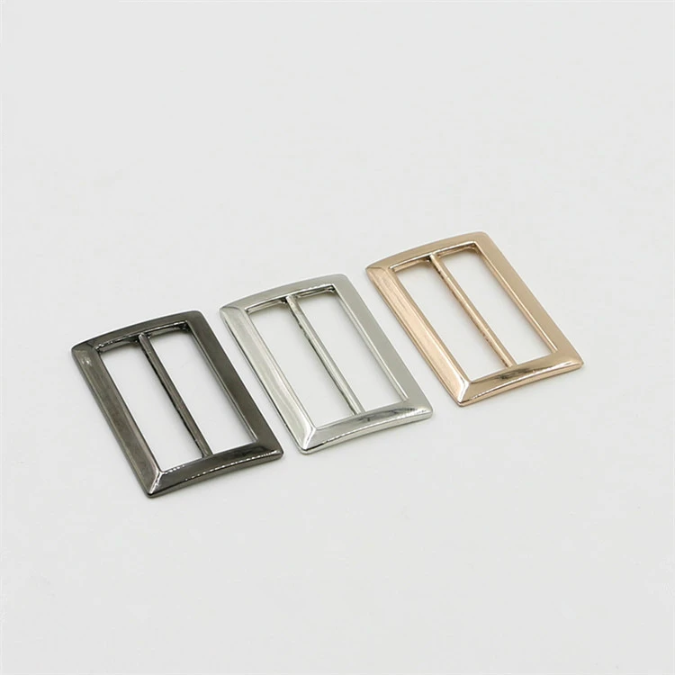 
Adjustable Slider tri glide with pin 30mm/50mm nickel metal zinc alloy square buckle 