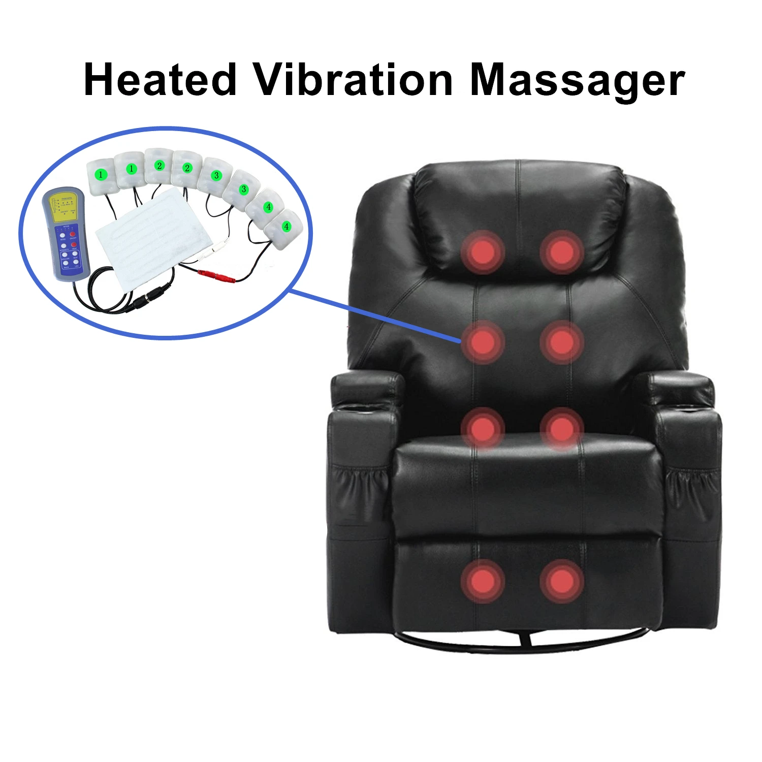 109-8Jr Electric Timing 8 Ball Motor 9 Massage Back Massage Heat Vibration Modes Control Spare Parts For Massage Chair