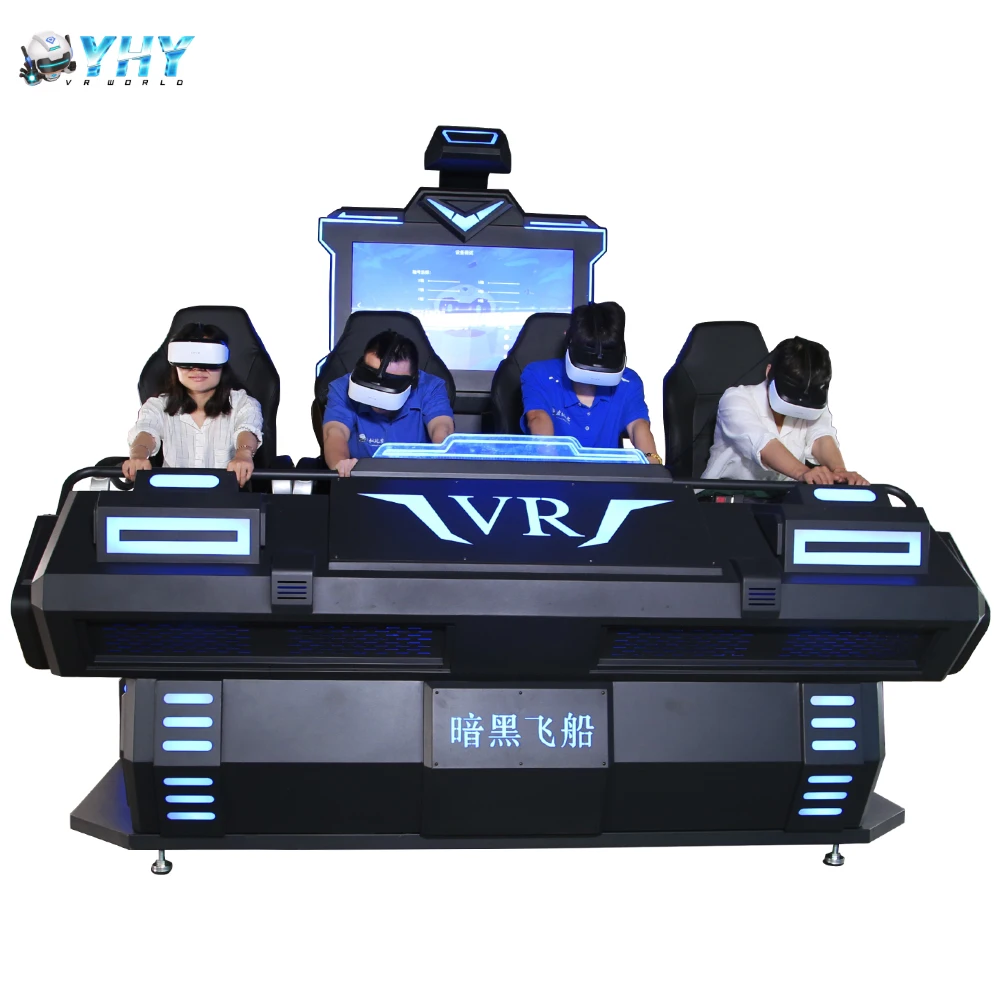 China Factory Price 4 Seats 42 Inches Screen Roller Coaster Games Cinema Virtual Reality Chair 9D Simulator