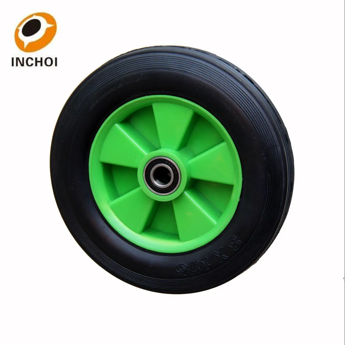 
6 inch solid rubber wheel with plastic hub for air compressor 