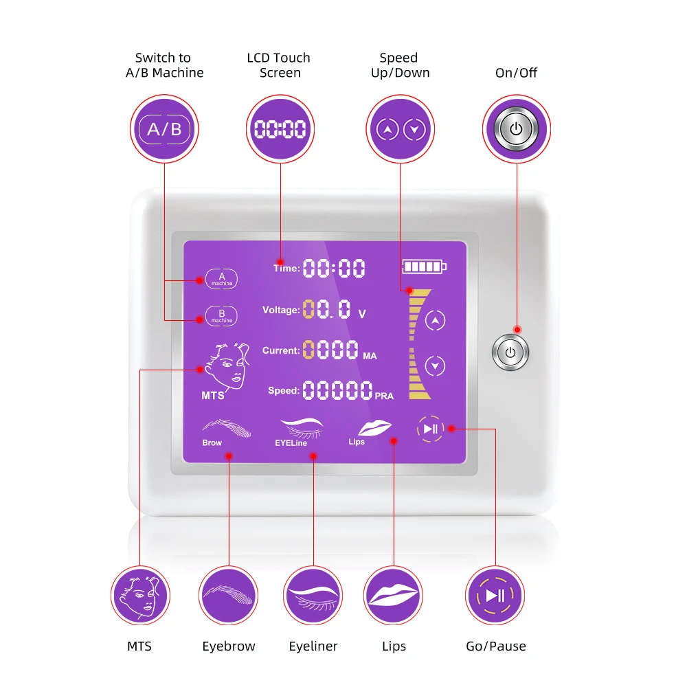 Цифровая машинка для перманентного макияжа с сенсорным микроблейдингом интеллектуальное устройство
