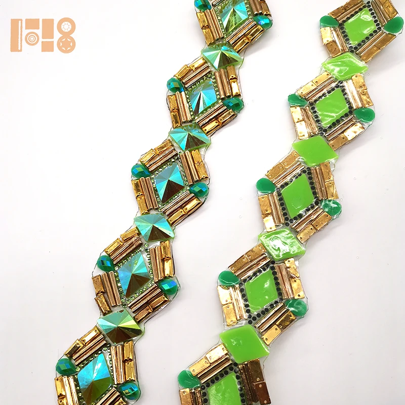 Rhinestone Hotfix Iron-On Clothing Decoration Gemstone Trim for customized carnival couture accessories