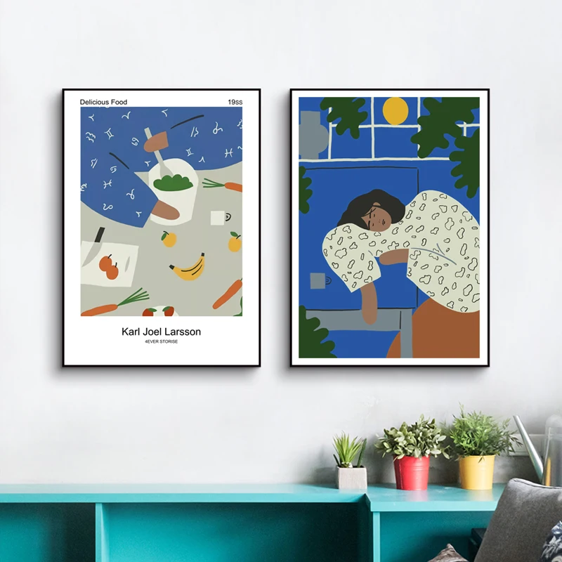 Matisse Simple Abstract Nordic Fashion Wall Art Pictures Canvas painting For Home decor Cuadros Living room Decoration