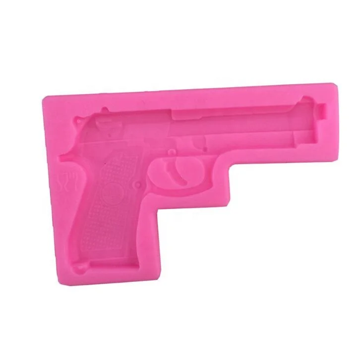 Gun Pistol 3D Soft Silicone Cake Decorating Fondant Sugar Craft Molds