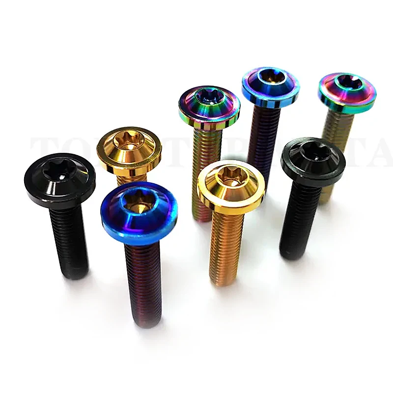 Pvd Coating Titanium Screws Black Color Bolts Gr5 Titanium Axle Adjuster Bolt M8 X 45mm Bolt