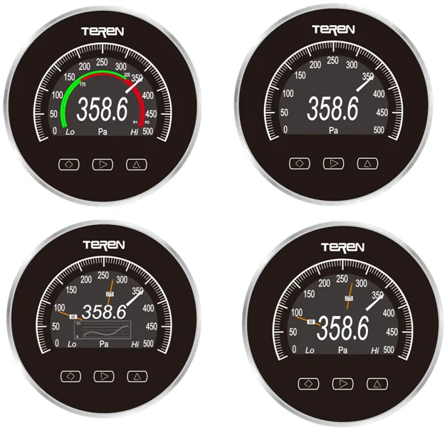 Analog pointer smart differential pressure monitor and controller and transmitter