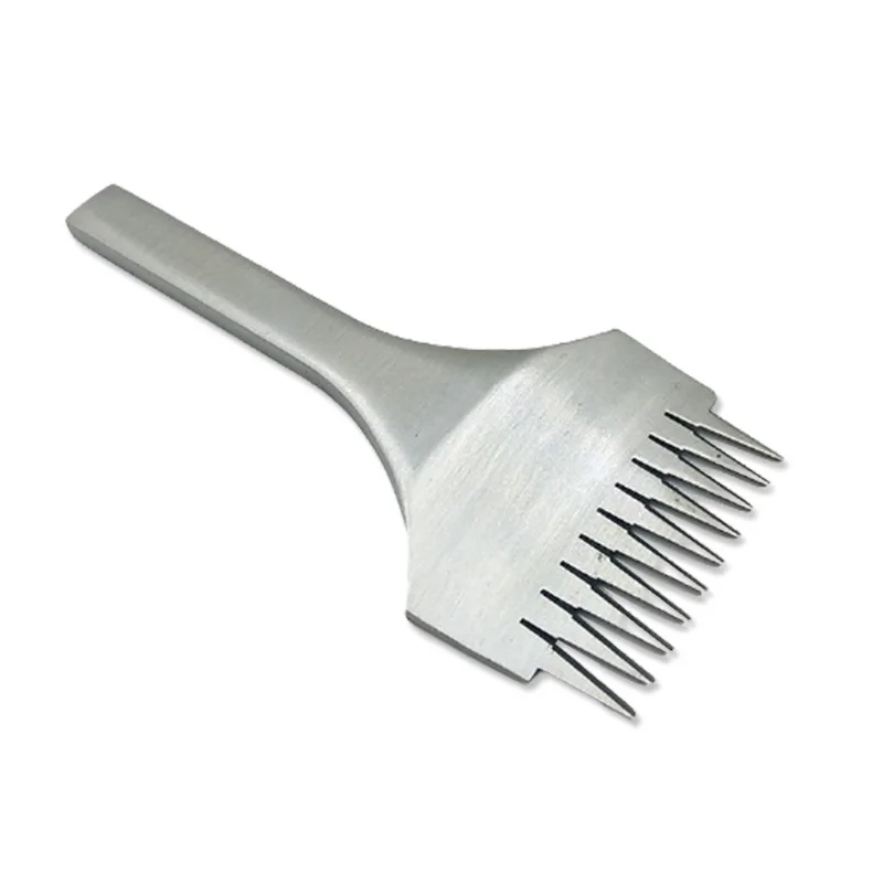French Oblique Cutting Tool DIY Stitching Chisel Leather Craft Hole Prong Punching Tools For Leather