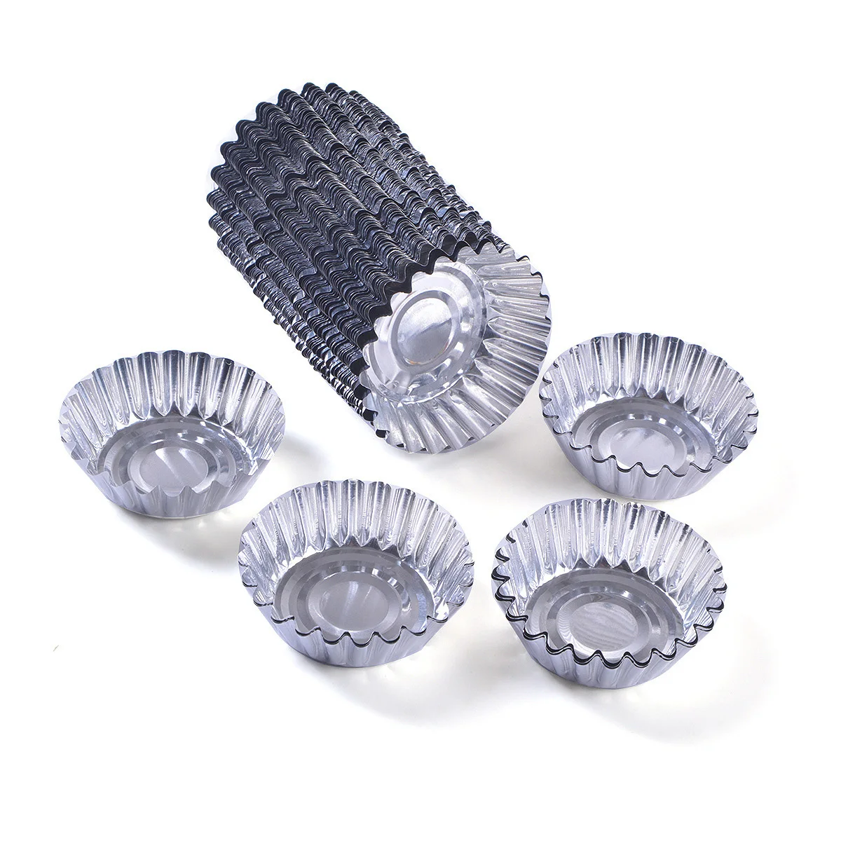 Wholesale Chrysanthemum Cup disposable cake baking tin foil egg tart cup
