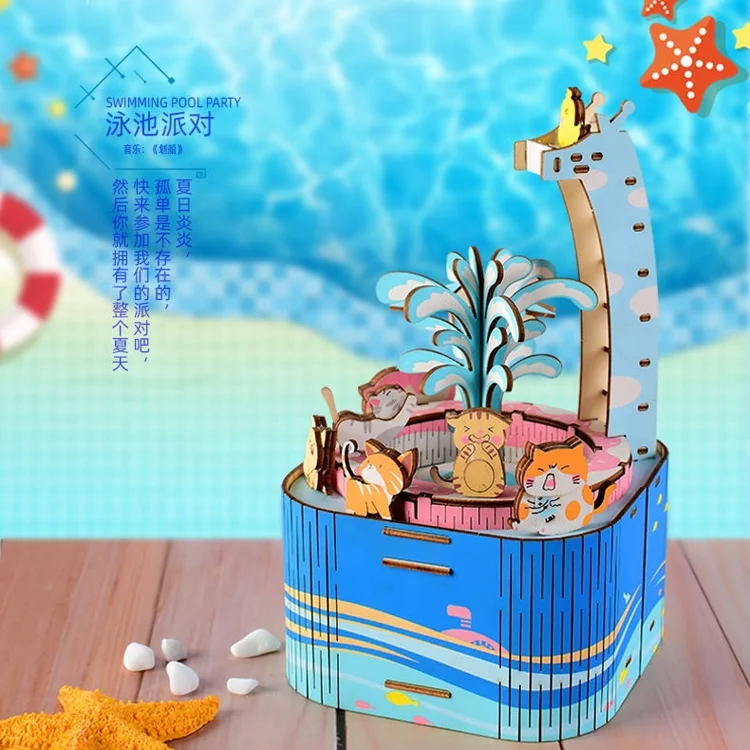 Classic Car Model Puzzle ODM OEM 2024 New Collection DIY Customised Music Box for Christmas Gift