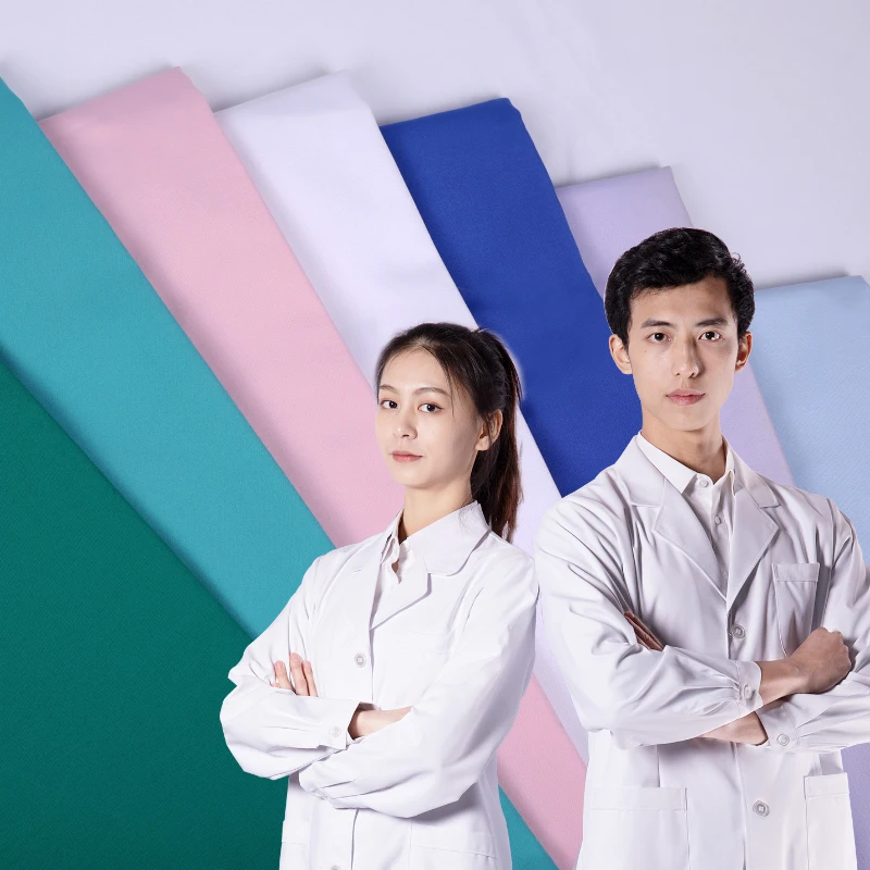 doctor uniform fabric Functional medical clothing fabric polyester cotton medical fabric moisture wicking