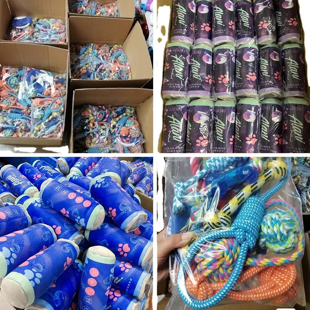 Custom Durable cotton rope dog toys 10 pack gift set Free assortment pet chew toys