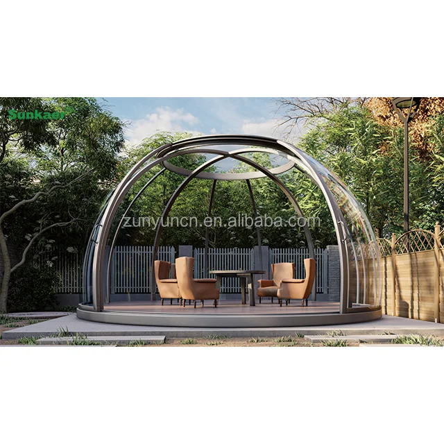 Top aluminum factory price domes geodesic houses Pc Polycarbonate Dome House tiny dome home monolithic homes for sale