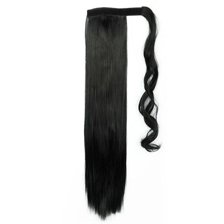 Human Hair Drawstring Ponytail Clip in Hair Extensions Natural Color Puff Ponytail Products African Girl Kinky Straight Black