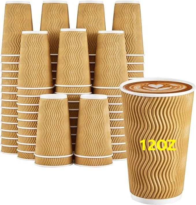 Low MOQ Cheap Customized Logo Disposable Eco Friendly Beverage Coffee Paper Cup 6 8 12 oz Paper Cup