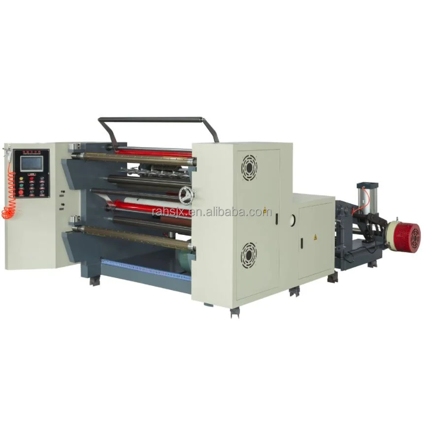 WFQ-1300A horizontal type 2 motor paper roll plastic film slitting rewinder machine