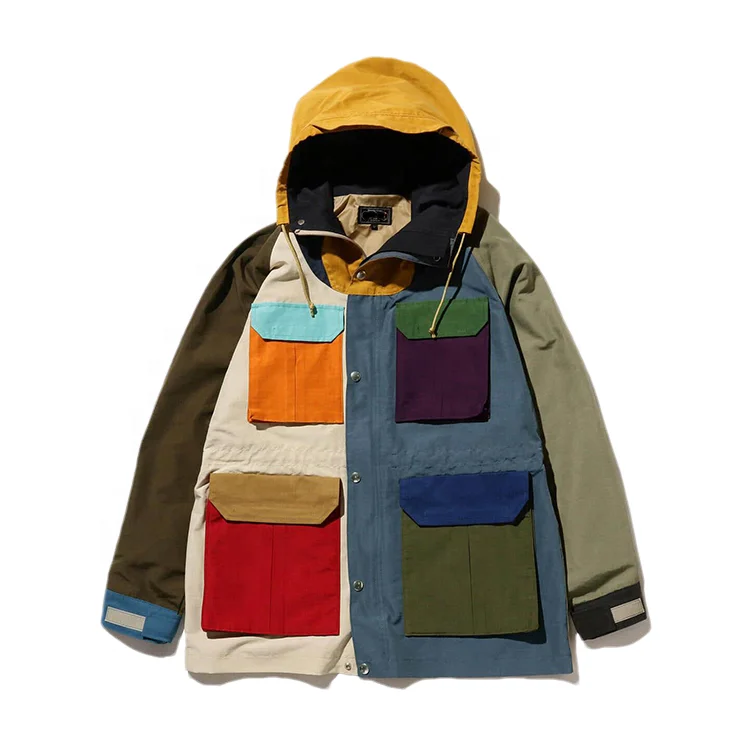 Finch Garment Winter hoodie for men snap button design wholesale high quality parka jacket softshell cotton fleece jacket