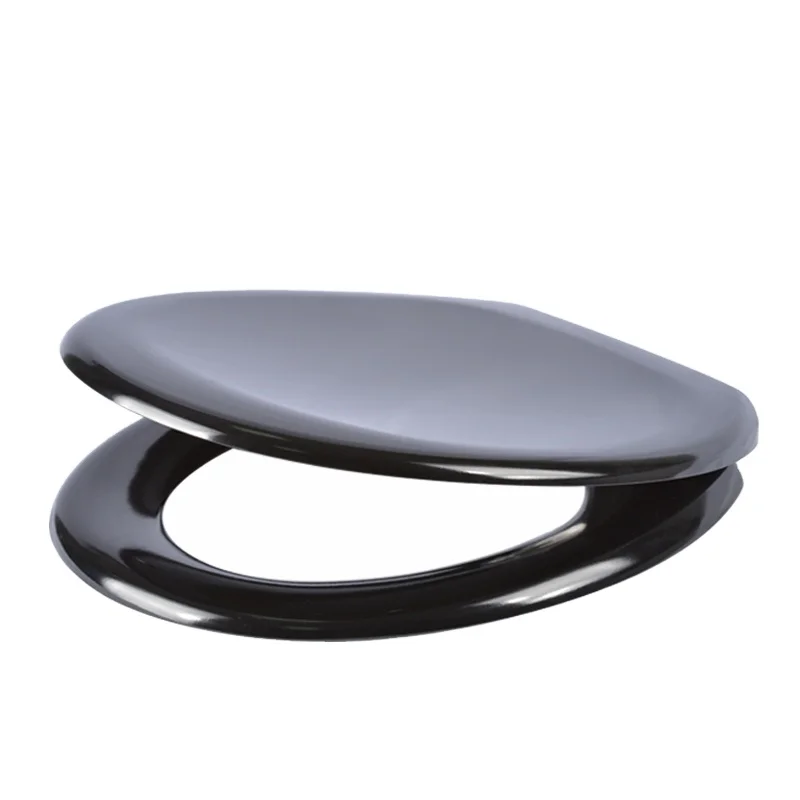 Black color soft close two piece round toilet seat