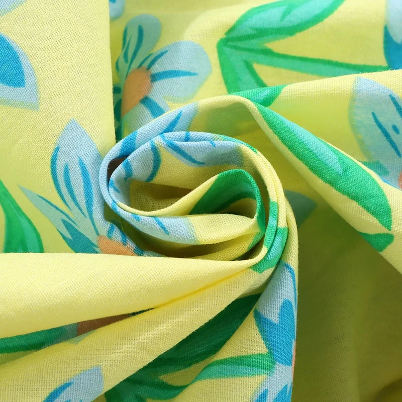 Conyson Bowknot Girl Dress Floral Print Kids Princess Vestidos Clothes Summer Toddler Children Clothing Cotton Infant Dresses