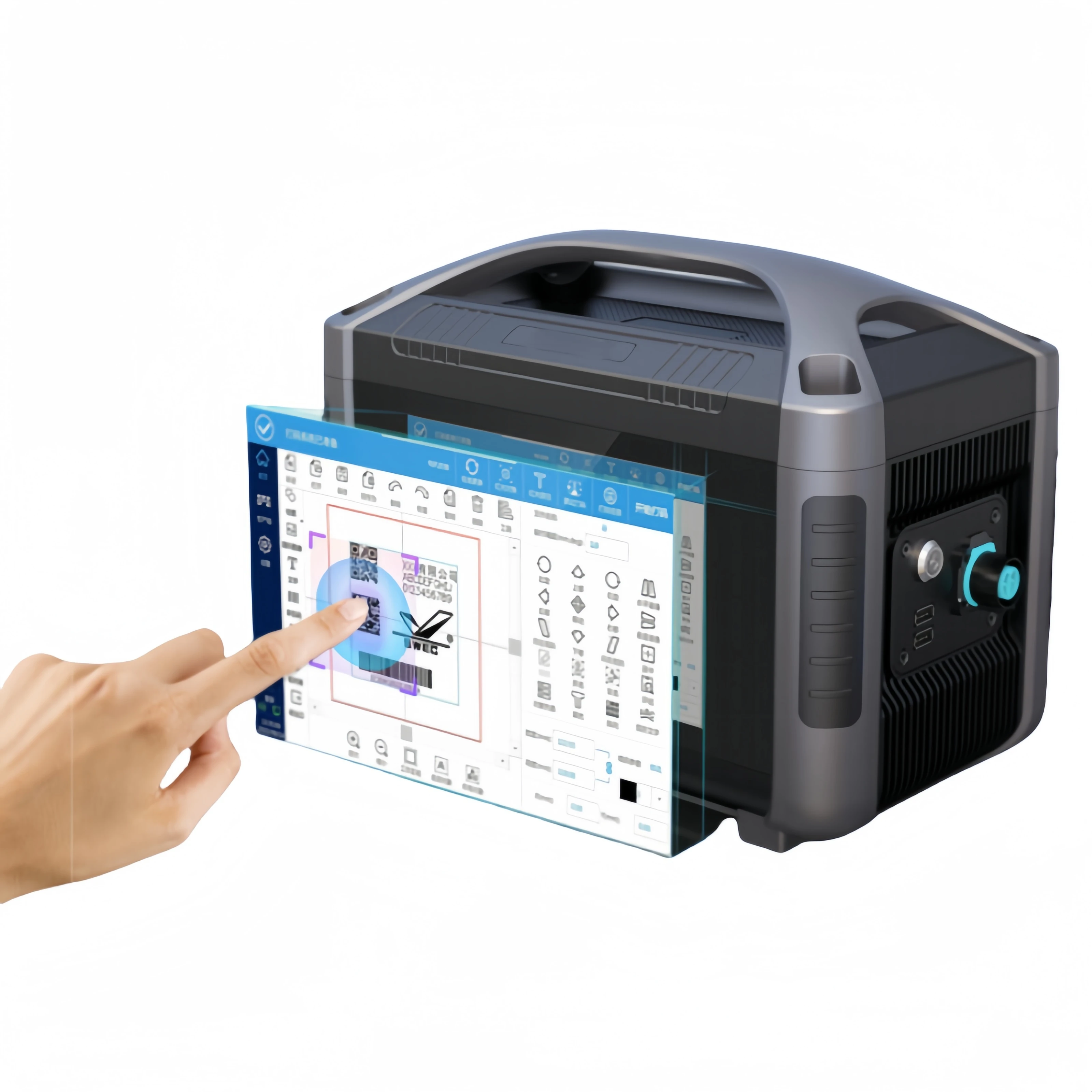 Portable Small Pulsed Fiber Laser Marking Machine Linux Control System with Aluminum Alloy Trolley Case Case Home Use Industries