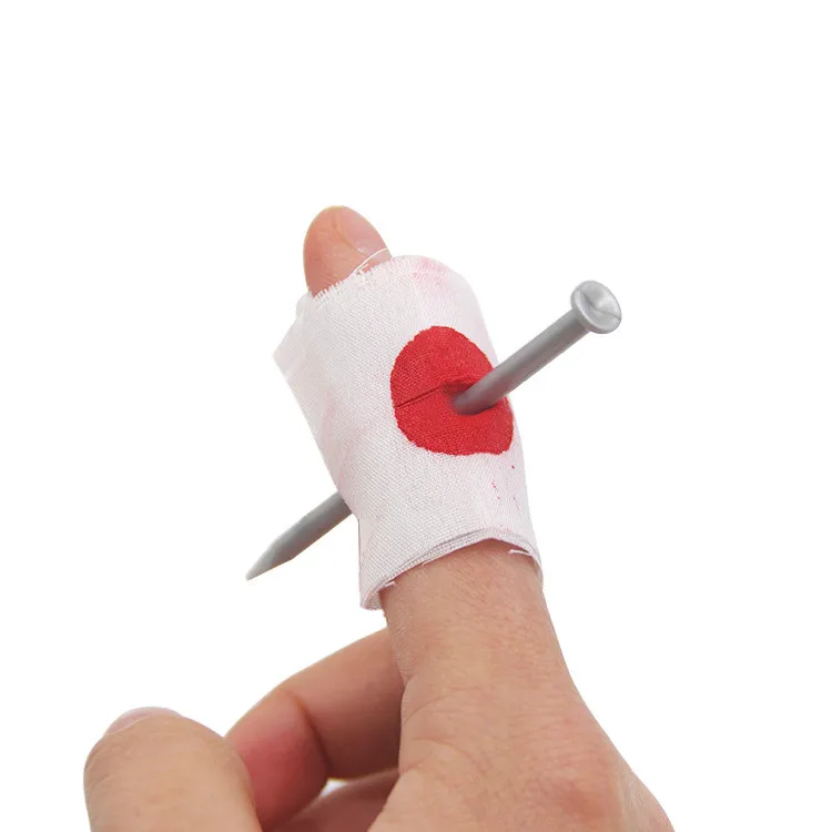 Magic Props Trick Scary Halloween Prop Party April Fool's Day Street Funny Gadget Bloody Prank Nail Through Finger