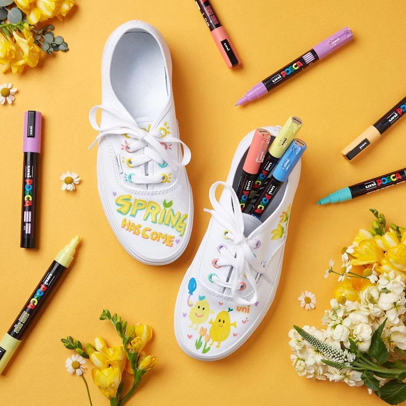 Uni-Posca Акриловая Краска Маркер ручки набор Mitsubishi Uni Posca плакат цвет маркировки Pc-3M краски художественные для