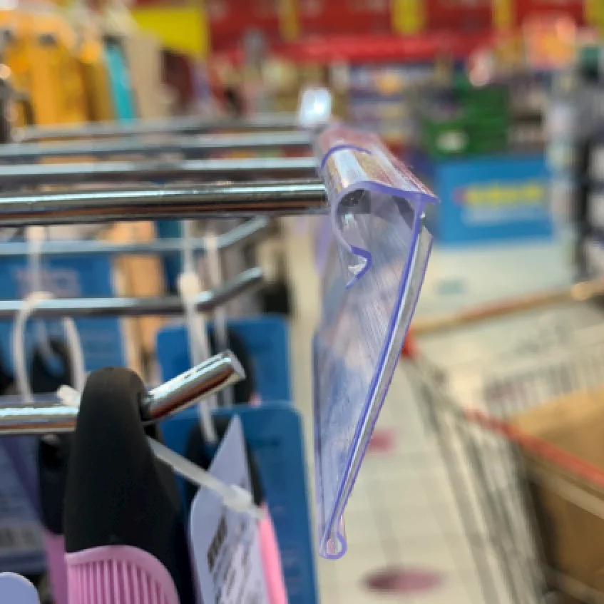 Plastic hook label holder for metal scan plate 60mm*39mm