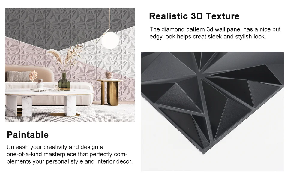 KASARO Three-Dimensional Board Living Room Hotel Wall Stickers European Wallpaper Wall Paper TV Background 3D PVC Wall Panel