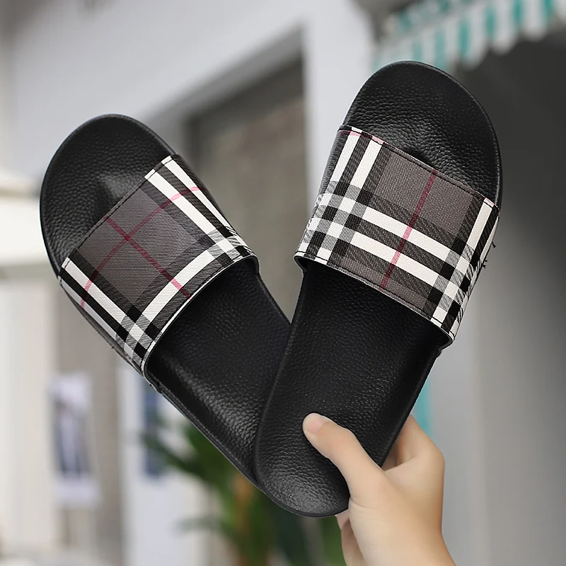 Earthquake Resistant House Foreign Trade Custom Slide Chinese PVC Mesh Slippers Sandals Custom Slide Men