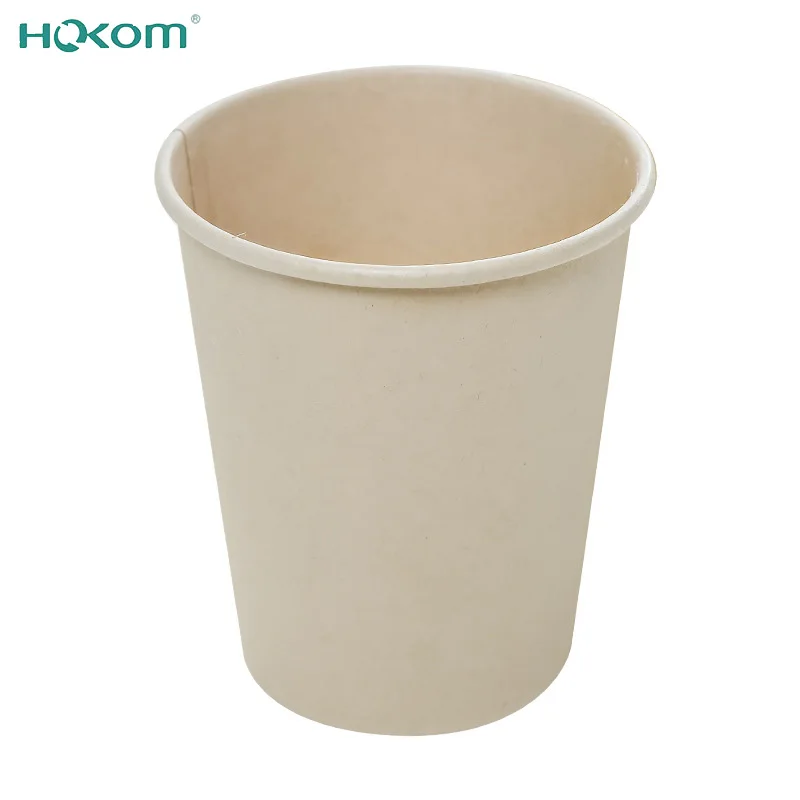 High quality and eco friendly single wall disposable paper cup with lids bamboo fiber coffee cup