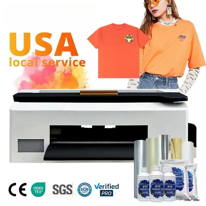 a3 dtf printer printing machine transfer l1800 dtf printer t-shirt printing machine textile fabric printing machine on clothes
