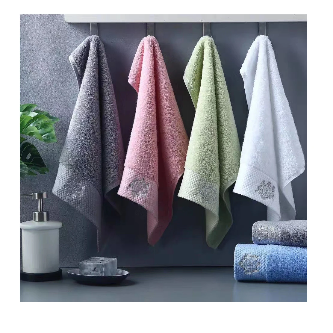 2022 factory direct sale white face cloth towels 30*30 cm 100% cotton custom, cotton acceptable cotton face towel for hotels