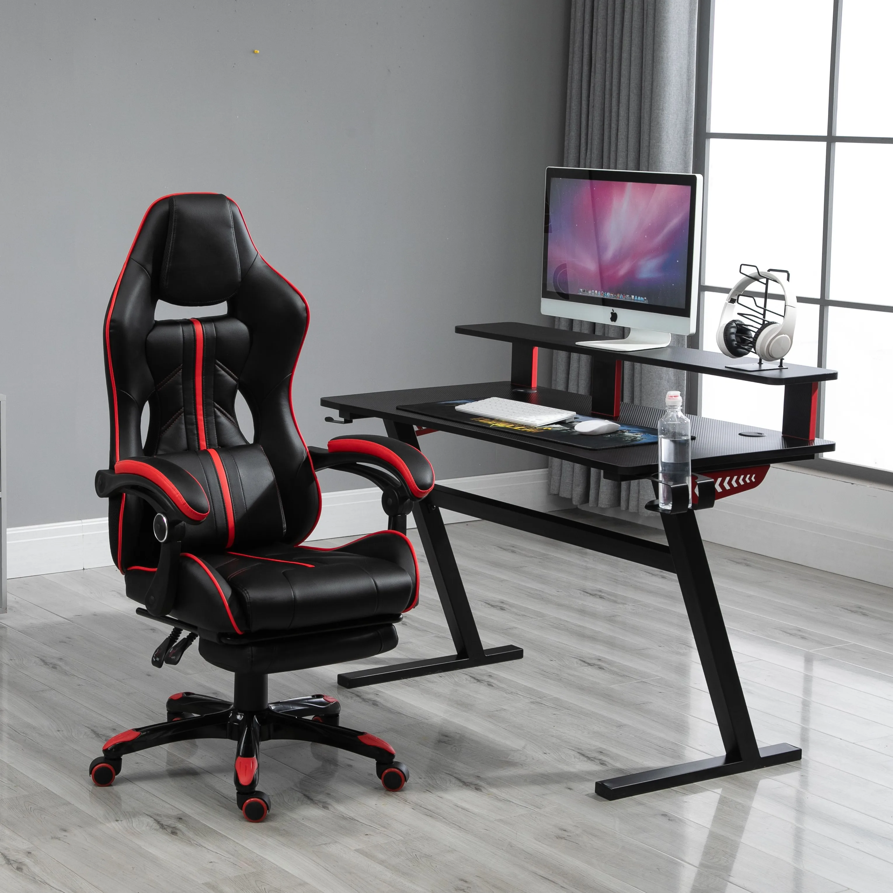 
Factory Custom Ergonomic Z Shaped Best Black Desk Gaming Computer 2021 