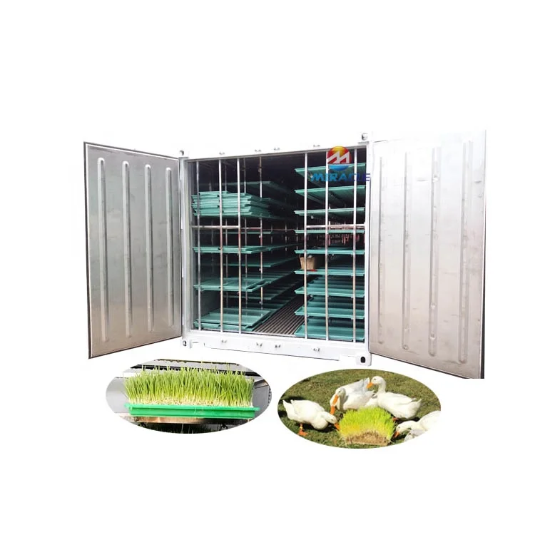 Hydroponics Wheat/Barley Sprouting System Container Type Poultry Feed Fodder Growing Machine