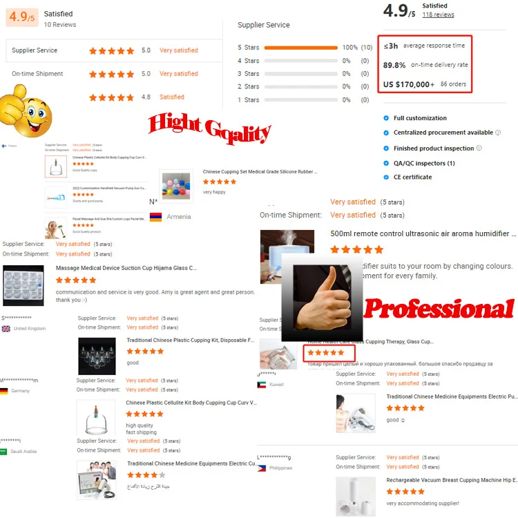 Wholesale Cupping Cups Manufacturing Suction Massage 3 Set Vacuum Cups Glass Facial Cupping Set