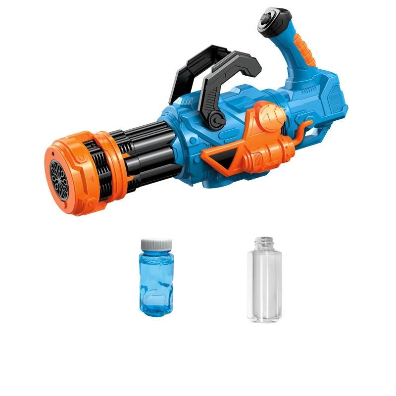 2022 Wholesale New Hot Sale Toys Automatic 10 Holes Space Armor Gatling Electric Bubble Machine Gun