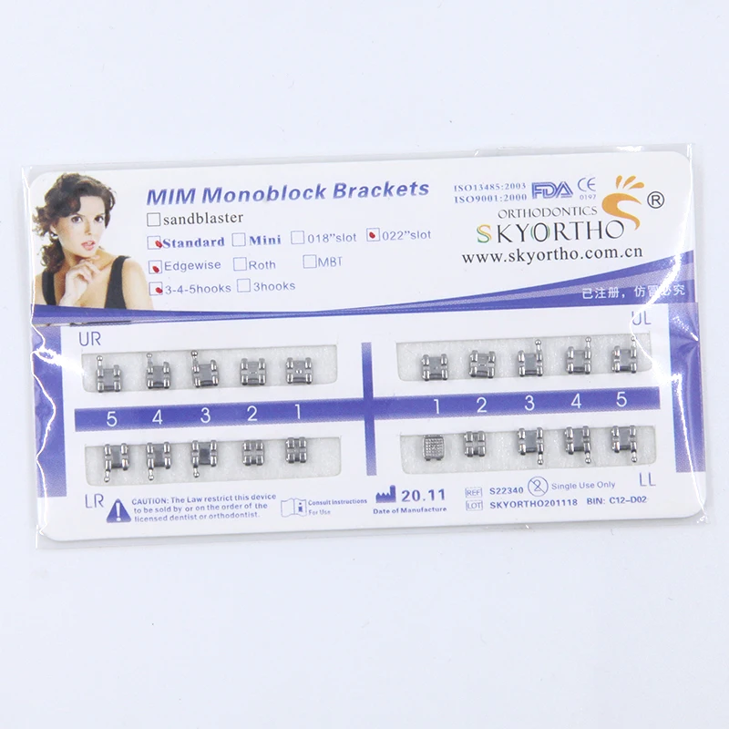 
Monoblock Bracket Mini Roth materiales dentales 