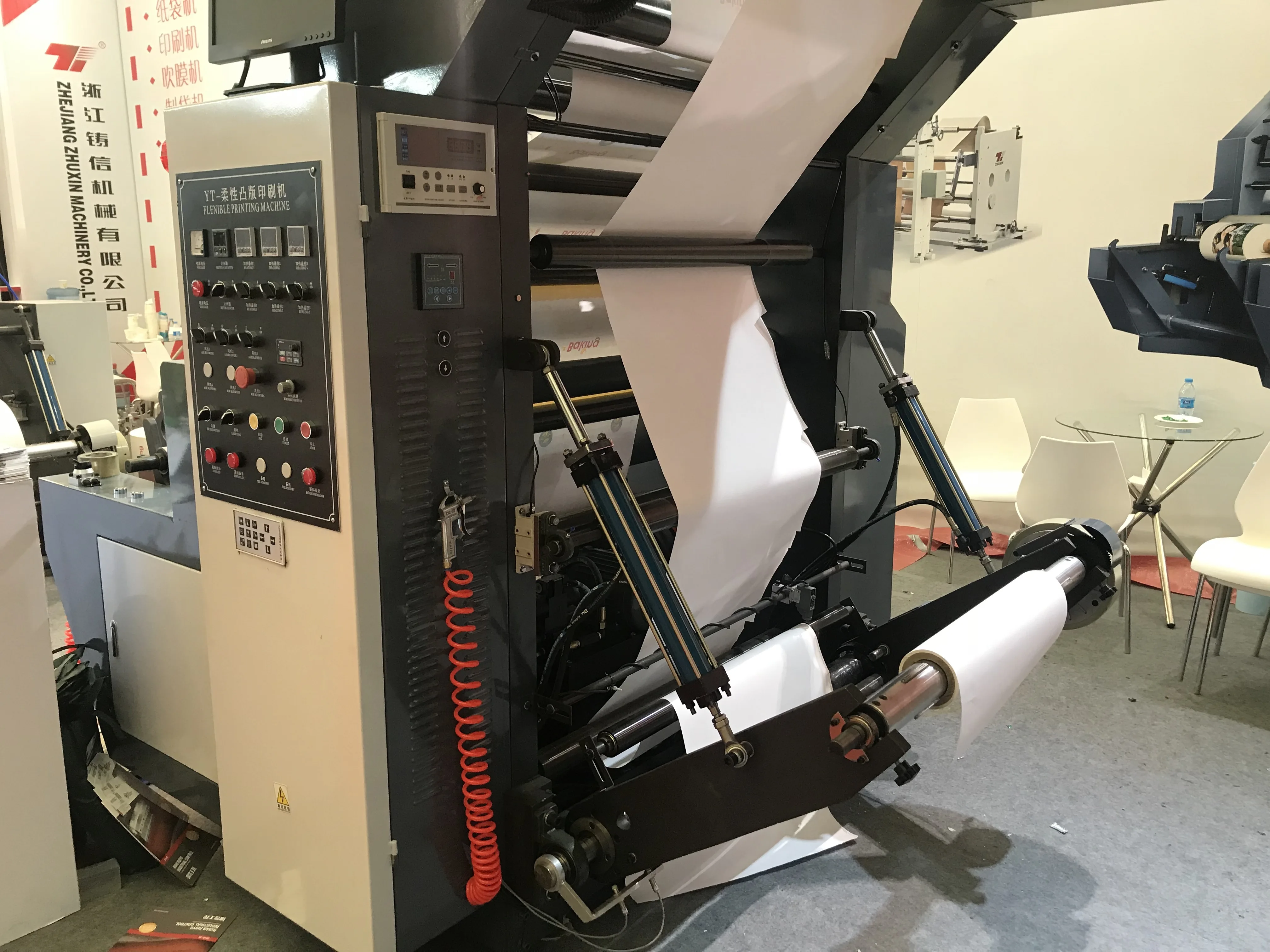 4 color high speed kraft paper non woven flexo printing machine bopp pet film flexographic printer