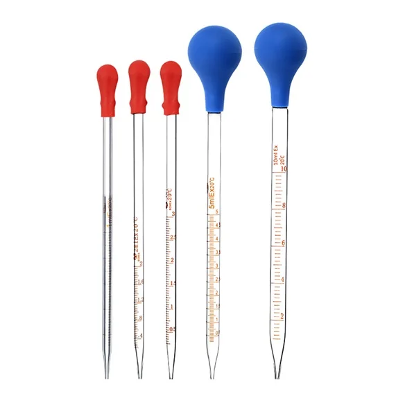 Factory wholesale cheap silicon dioxide round glass graduated dropper