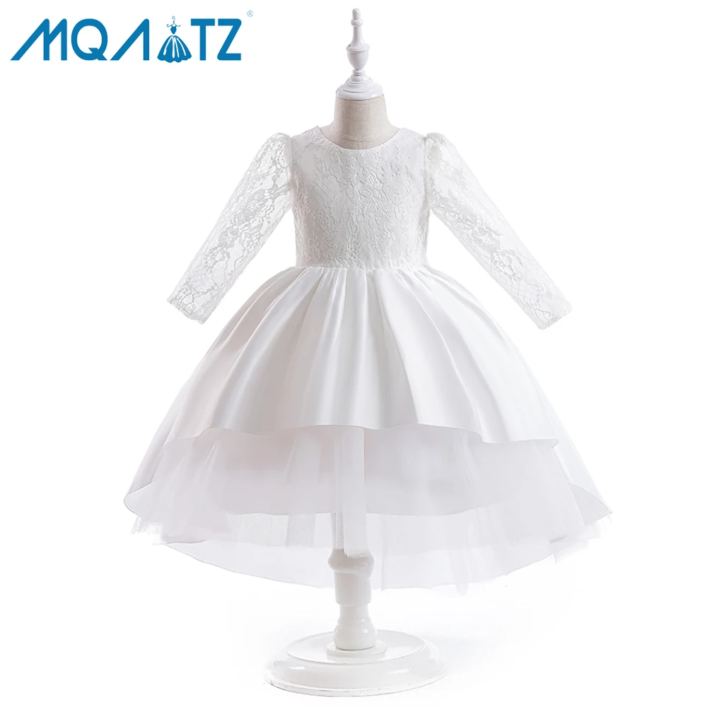 Meiqiai New Design Flower Girl Party Dress With Mini Bag Satin Birthday Wedding Princess Dress T5369
