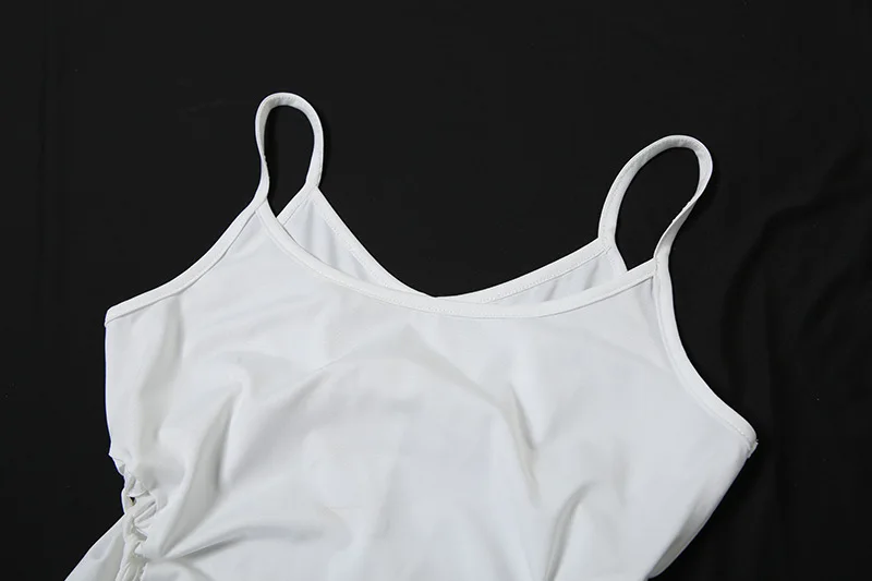 2024 new Elegant Hollow Stretch Sleeveless Split Slim Dress Female Street Shirring Maxi Dress Women