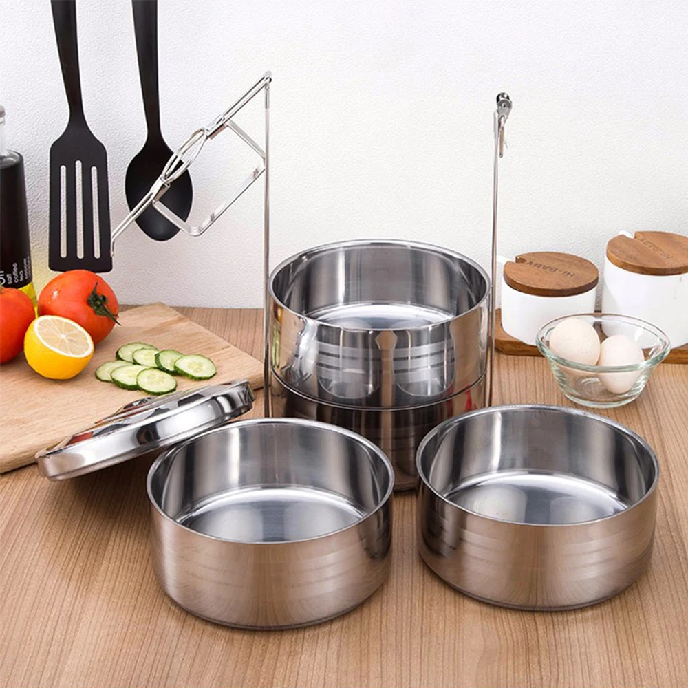 3 Layer Stainless Steel lunch box/tiffin with compartment