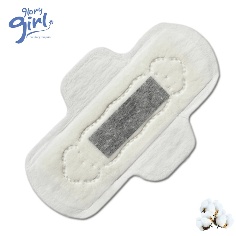 Female Sanitary Towel Disposable Menstrual Bamboo Herbal  Anion Sanitary Napkins With Winged