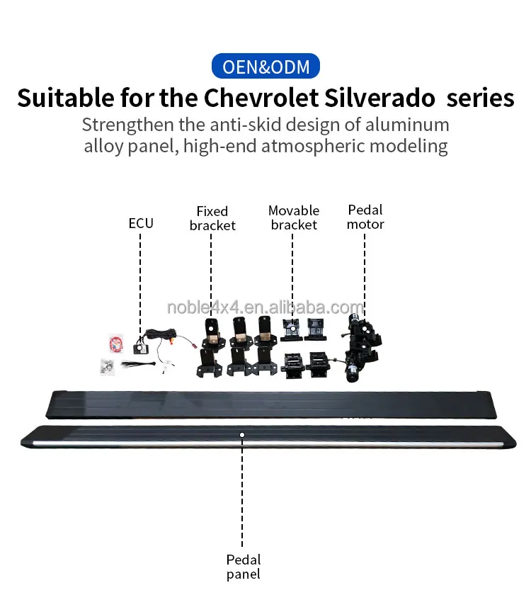 New style Pickup 4x4 powered steps Electric side step For Chevrolet SILVERADO 1500 2019 2023 step board auto parts