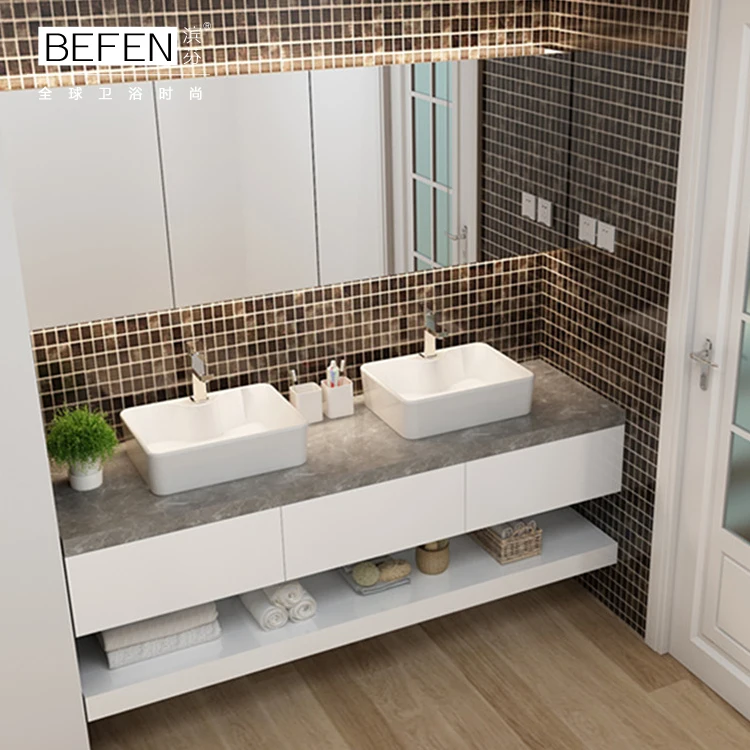 Новый дизайн, индивидуальное производство, полный комплект, настенный туалетный столик для ванной