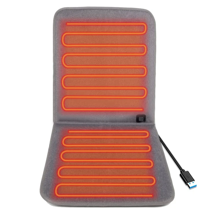 USB Heated Seat Cushion  Large Heating Area Warmer Seat Cover Therapy Heating Pad For Office Chair