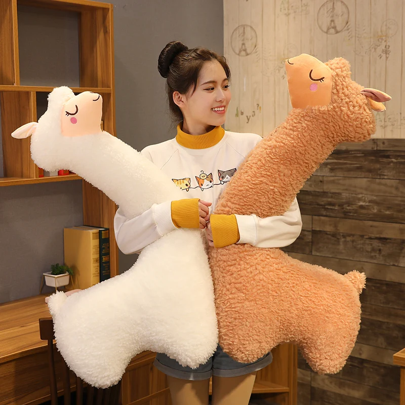 Cute alpaca plush toy Japanese alpaca plush cute alpaca animal doll sleep pillow home bed decoration