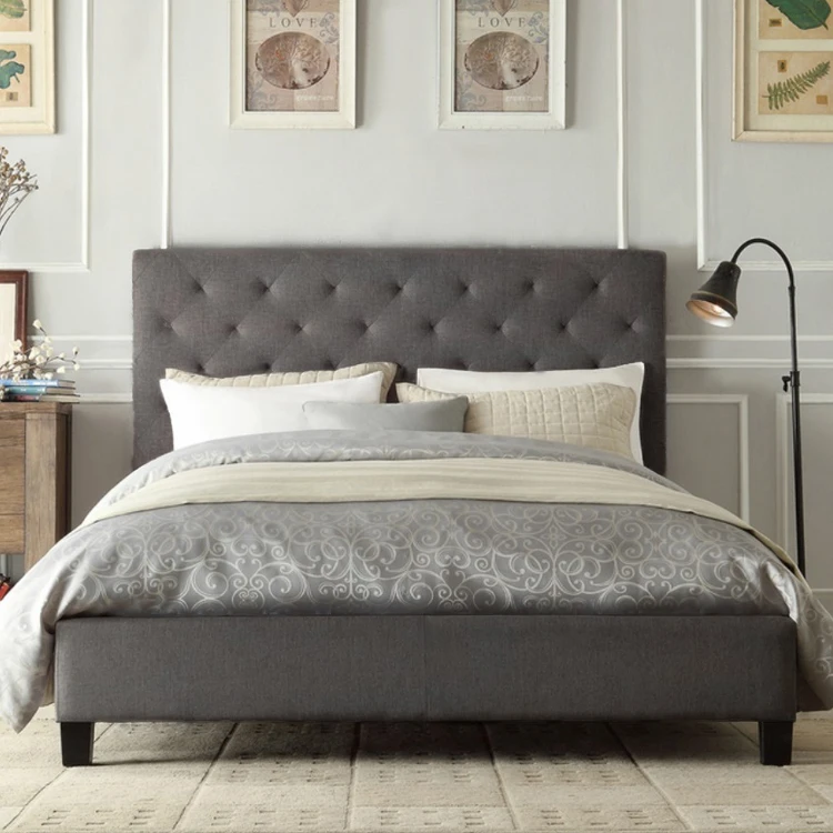 Hotel business for bedroom furniture set modern luxury king size hotel apartment Villa linen fabric bed