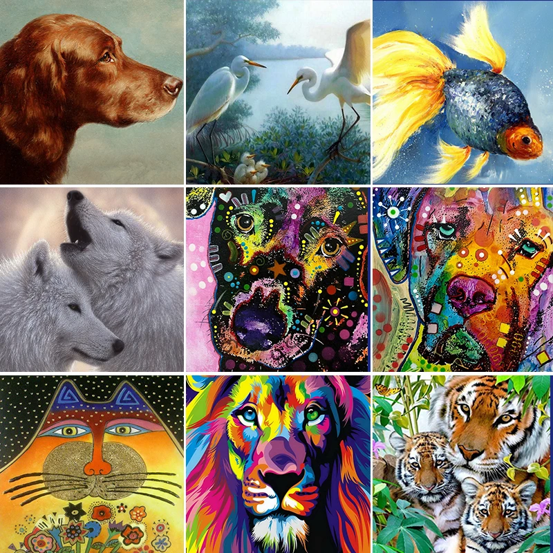 DIY Handwork Drill Cute Animal Paint Home living room decoration painting Good quality Artwork diamond painting