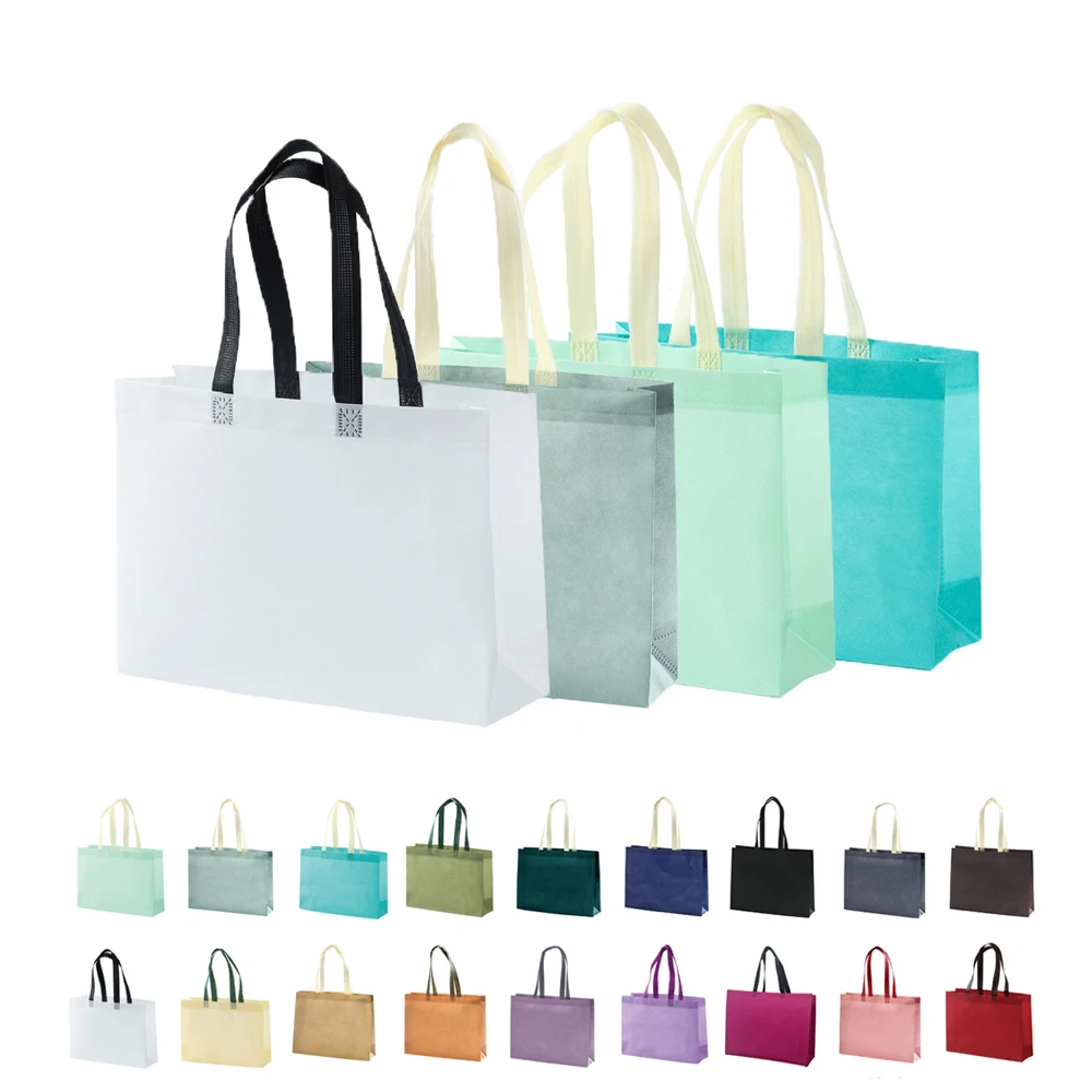 Wholesale Cheap Tote Bags Custom Printed Grocery Promotional Recyclable Fabric PP Non Woven Shopping Bags With Logo